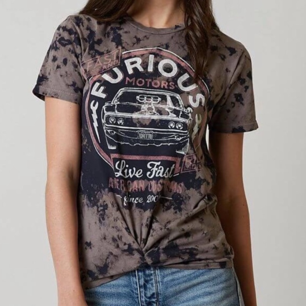 Fast & Furious by Affliction Tie Dye Short Sleeve Performance T-Shirt Size XS